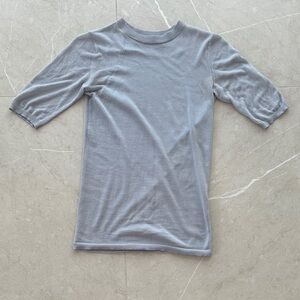 Light Gray Silk Knit Top
